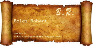 Bolcz Róbert névjegykártya